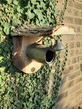 Load image into Gallery viewer, Pewter Coffee Pot Bird Feeder or planter