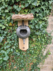 Pewter Teapot Pot Bird Feeder or planter