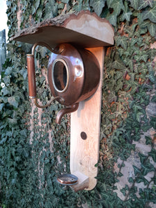 Copper Kettle Bird Nest Box or Feeder